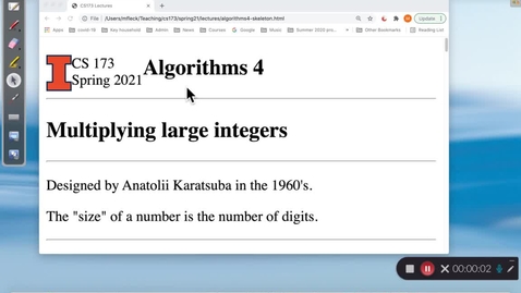Thumbnail for CS 173 (Spring 2021)  Algorithms 4