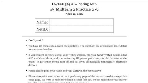 Thumbnail for Midterm 2 Practice 2