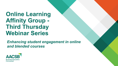 Thumbnail for entry Enhancing student engagement in online and blended courses