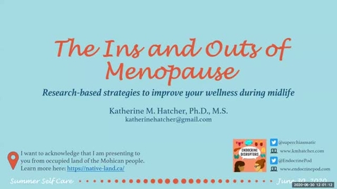 Thumbnail for entry The INs and Outs of Menopause: Research-Based Strategies to Improve Your Wellness During Midlife