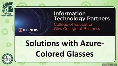 Thumbnail for 3D - Solutions with Azure-Colored Glasses - Bryan Jonker, Aaron O'Banion, John Cox, Spring 2020 IT Pro Forum