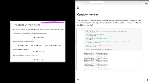 Thumbnail for Linsys - Conditioning - Residual