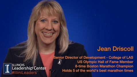 Thumbnail for entry Illinois Leadership Center's #IlliniLeaders Series - Jean Driscoll