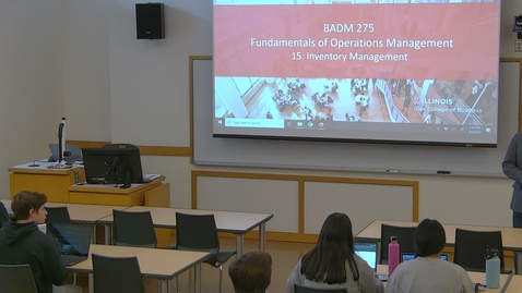 Thumbnail for Operations Management (BADM 275 A) Spring 2023