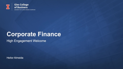 Thumbnail for FIN 584 High Engagement Welcome