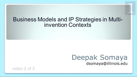 Thumbnail for Multi-Invention Contexts [video 2 of 3]