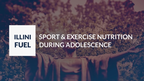 Thumbnail for entry FSHN 398 - LIFELONG NUTRITION FOR SPORT AND PHYSICAL ACTIVITY DURING ADOLESCENCE