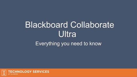 Thumbnail for 3F: Taking Live Classes Online with Blackboard Collaborate Ultra