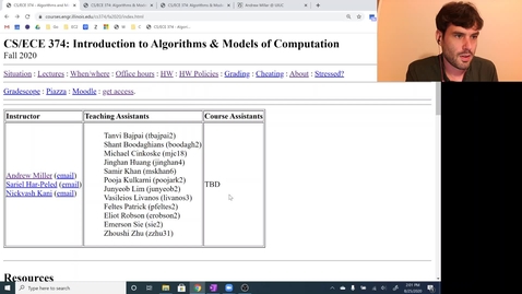 Thumbnail for ECE/CS 374 AL1/BL1 - Lecture 1 Intro, Strings