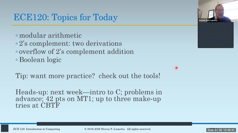 Thumbnail for Introduction to Computing (ECE 120 AL5) Spring 2026
