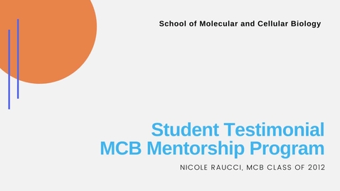 Thumbnail for entry Student Testimonial - Nicole Raucci