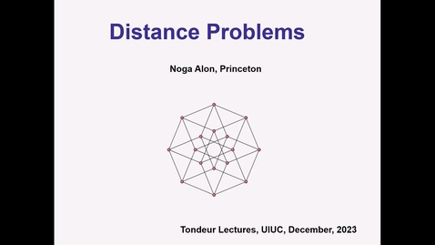 Thumbnail for Tondeur Lecture Part 3, Dec. 7, 2023