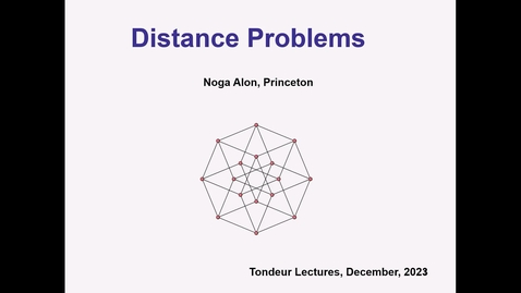 Thumbnail for Tondeur Lecture Part 1, Dec. 5, 2023