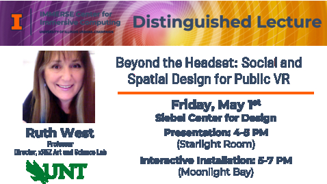 Thumbnail for IMMERSE Distinguished Lecture - Ruth West; Beyond the Headset: Social and Spatial Design for Public VR