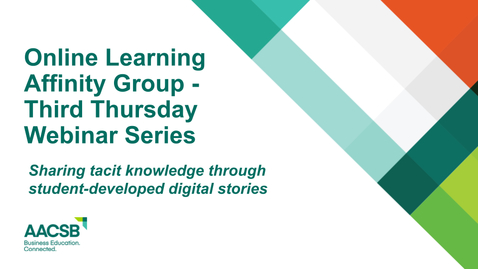 Thumbnail for entry Sharing tacit knowledge through student-developed digital stories