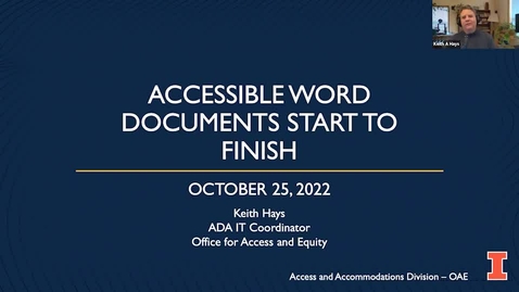 Thumbnail for Accessible Word Documents Start to Finish