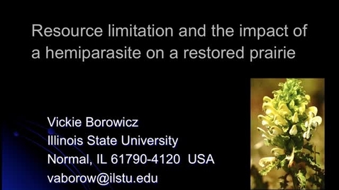Thumbnail for NRES 2012 Spring Seminar Series - Victoria Borowicz