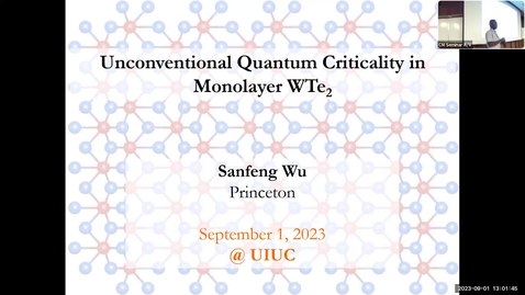 Thumbnail for Condensed Matter Seminar - Sanfeng Wu, Princeton University