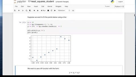 Thumbnail for Linear Least Squares: solving IPython notebook