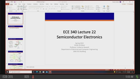 Thumbnail for ECE 340 A Spring 2022 Lecture 22