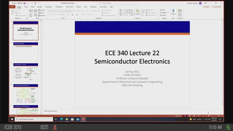 Thumbnail for entry ECE 340 A Spring 2022 Lecture 22