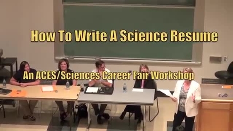 Thumbnail for entry How To Write A Science Resume