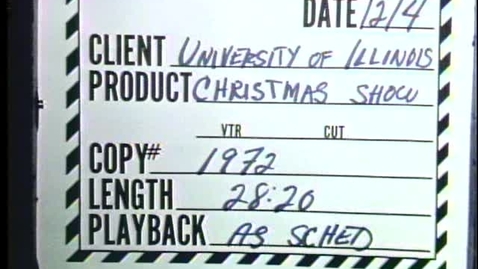 Thumbnail for Christmas Comes a Caroling, 1972~ Audiovisual Digital Surrogates from the University Videotapes, Series 39/1/15