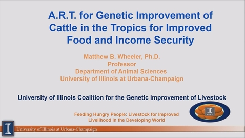 Thumbnail for A.R.T. for Genetic Improvement of Cattle in the Tropics for Improved Food and Income Security (2023 International Food Security Symposium)