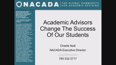 Thumbnail for entry Academic Advisors Change the Success of Our Students