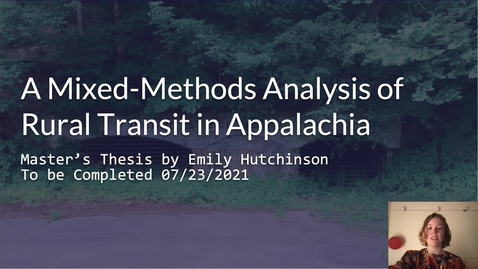 Thumbnail for entry A Mixed-Methods Analysis of Rural Transit in Appalachia