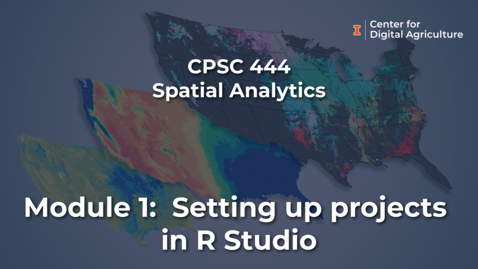 Thumbnail for CPSC 444 - Spatial Analytics - Module 1 - Setting up projects in R Studio