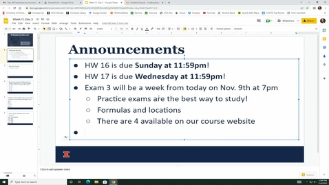 Thumbnail for Stat 100 11-4-22 Lecture
