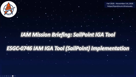 Thumbnail for IAM Mission Briefing: SailPoint IGA Tool