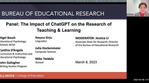 Thumbnail for entry Impact of ChatGPT on the Research of Teaching &amp; Learning.mp4