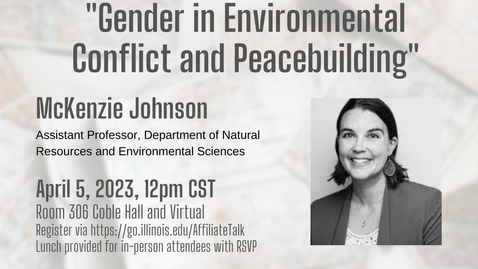 Thumbnail for Gender in Environmental Conflict and Peacebuilding