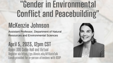 Thumbnail for entry Gender in Environmental Conflict and Peacebuilding