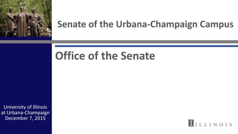 Thumbnail for entry Academic Senate Meeting, Dec. 7, 2015