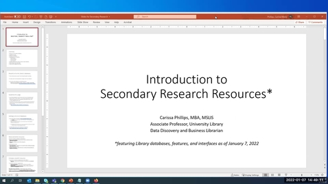 Thumbnail for Secondary Research 