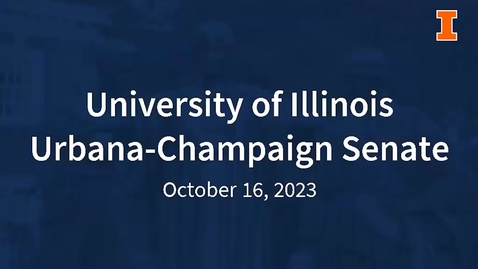Thumbnail for Annual Meeting of the Faculty and Academic Senate Meeting, Oct. 16, 2023