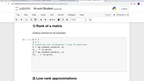 Thumbnail for entry SVD - IPython Notebook