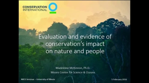 Thumbnail for NRES 2016 Spring Seminar Series -  Dr. Madeleine McKinnon