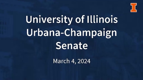 Thumbnail for entry Academic Senate Meeting, Mar. 4, 2024