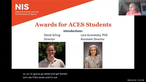 Thumbnail for National and International Scholarship Presentation Feb 2025