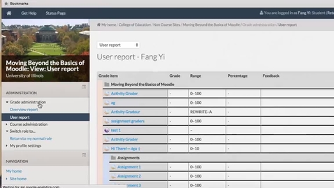 Thumbnail for Viewing your Grades in Moodle