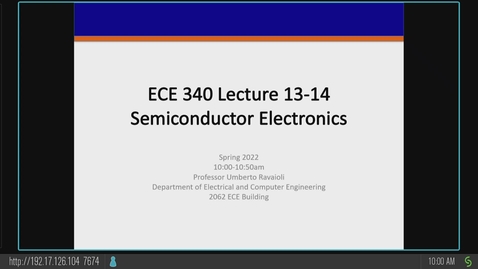 Thumbnail for ECE 340 A Spring 2022 Lecture 13