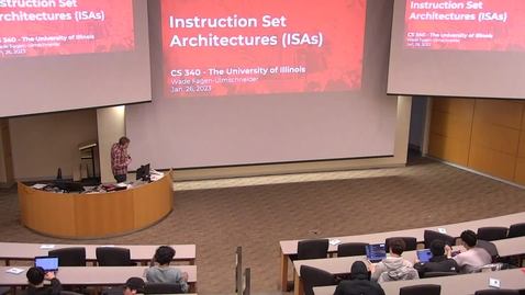 Thumbnail for CS 340 - Lecture #4: Instruction Set Architectures (ISAs) (Spring 2023, Wade Fagen-Ulmschneider)