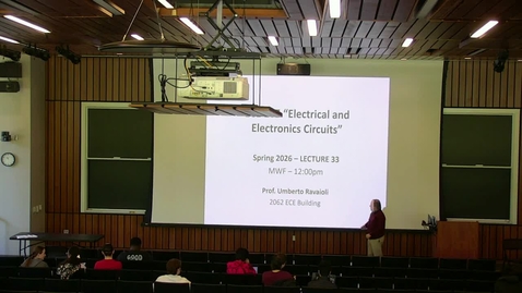 Thumbnail for ECE 205 Spring 2026 - Lecture 33