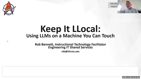 Thumbnail for Keep it LLocal: Using LLMs on a Machine You Can Touch