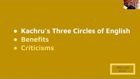 Thumbnail for ENGL 1120 World Englishes