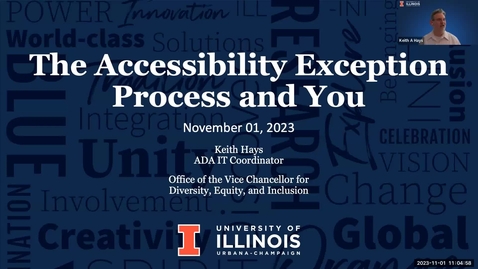 Thumbnail for entry The Digital Accessibility Exception Process and You
